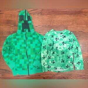 Minecraft Hoodie and Shirt Set